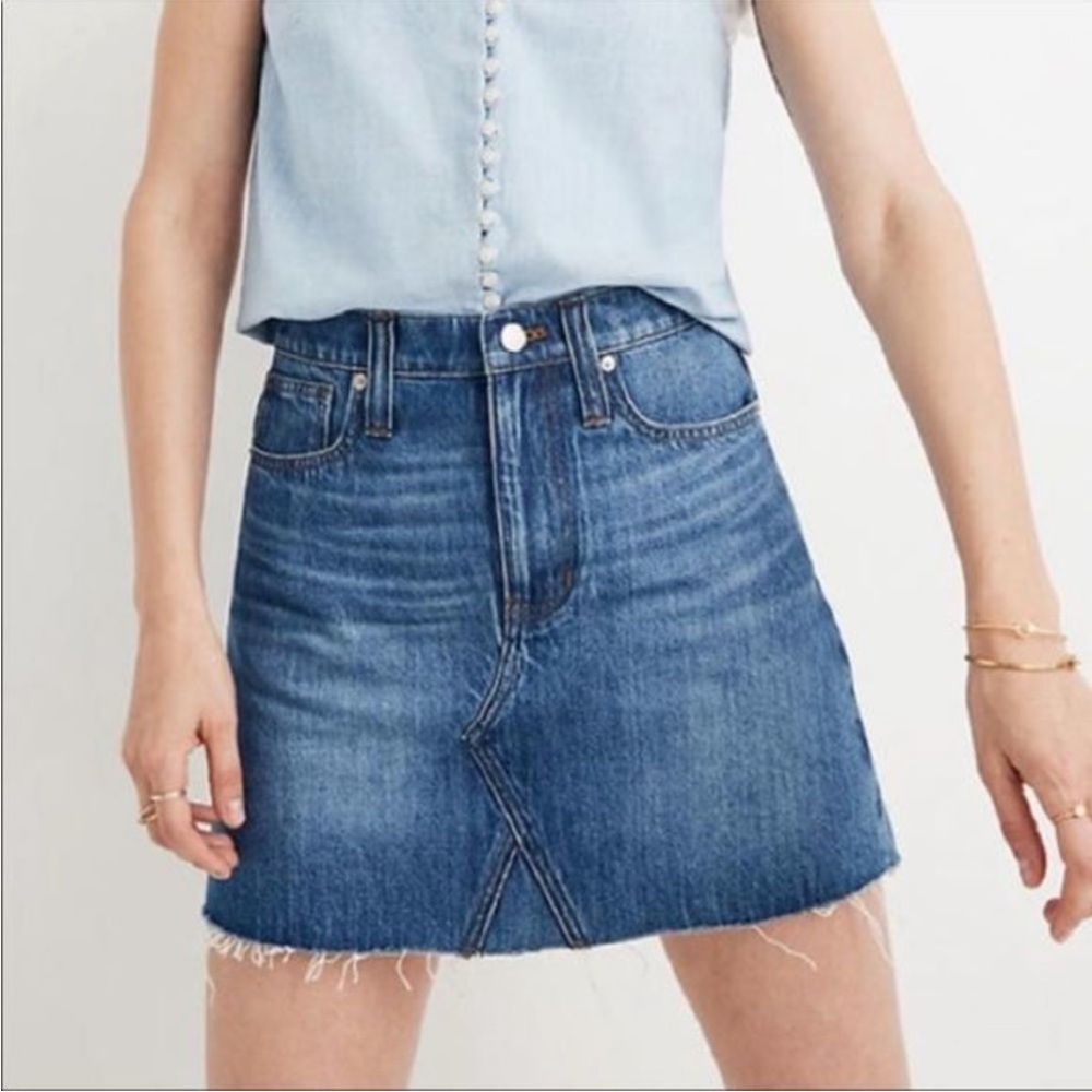 Madewell Rigid Denim A-Line Jean Skirt